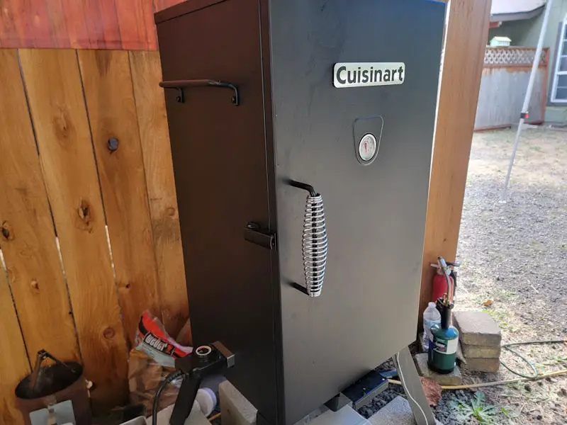 Cuisinart COS-330 Analog Electric Smoker ready to use
